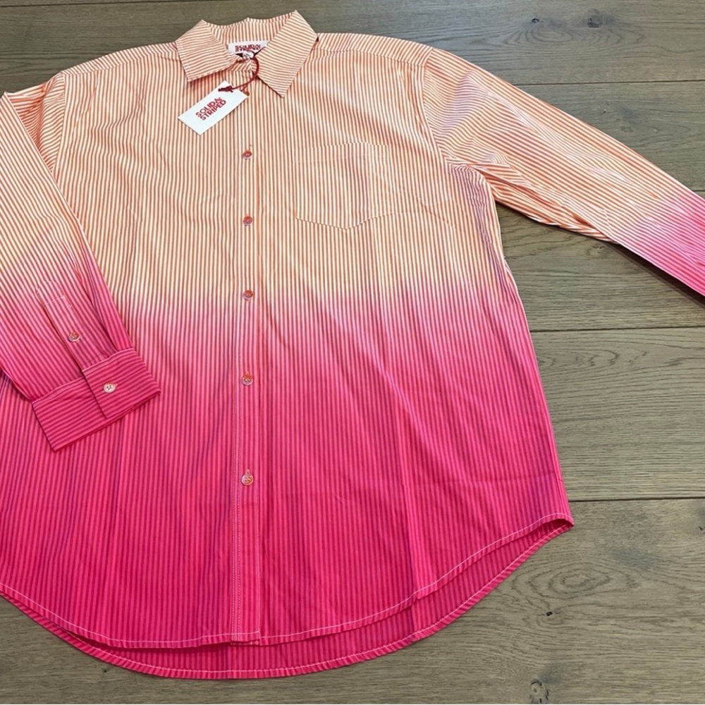 SOLID & STRIPED Ombre Button-Down Shirt